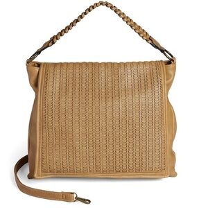 Coco + Carmen Giana Messenger Bag Shoulder Crossbody Tan‎ Vegan Faux Leather